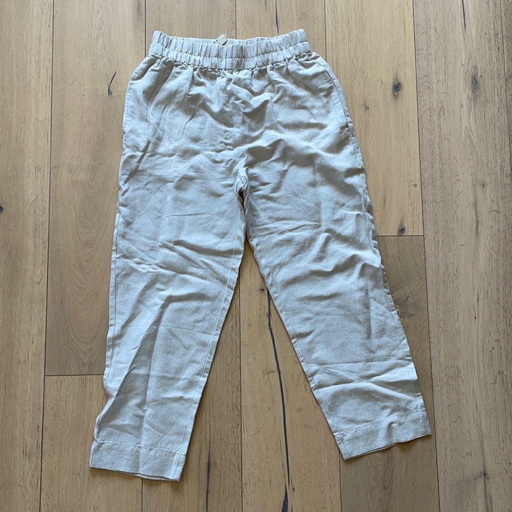 Madewell linen crop pants